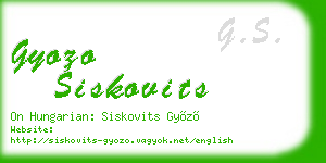gyozo siskovits business card