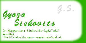 gyozo siskovits business card